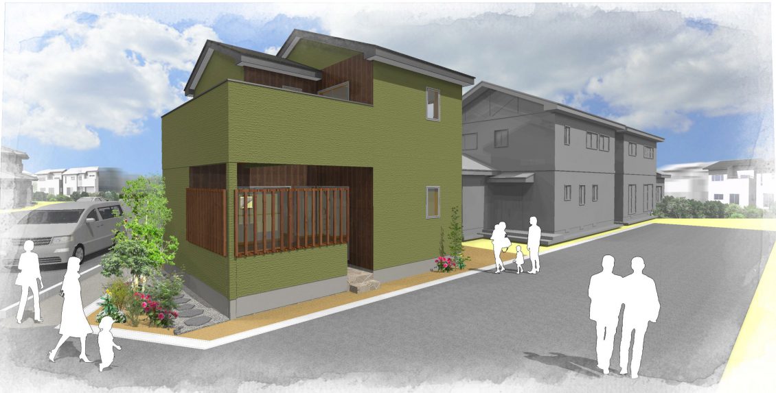 モデルハウス外観イメージパースを作ってみた 川口市で30坪間取り デザイン注文住宅に強い山際建設 工務店 モデルハウス外観イメージパースを作ってみた 川口市で30坪間取り デザイン注文住宅に強い山際建設 工務店