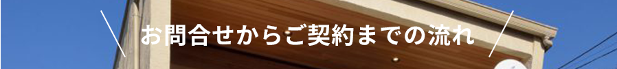 お問合せからご契約までの流れ